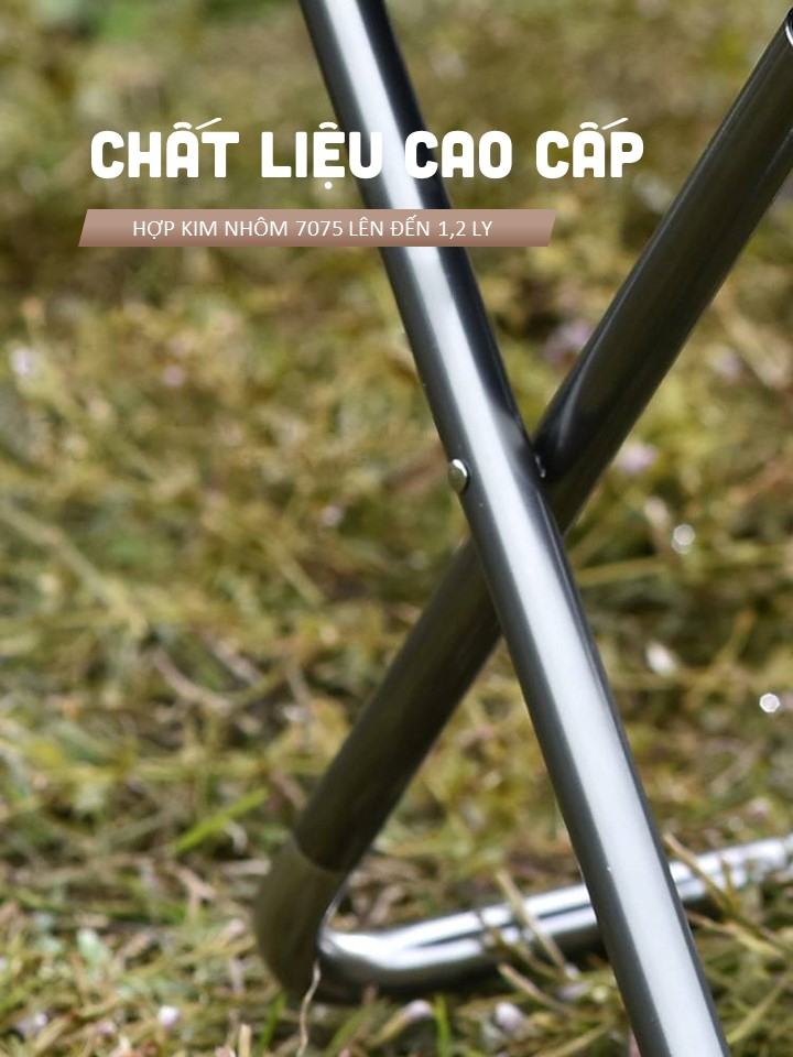 Ghế Câu mini Hộp bút Xếp gọn HISPEED Ghế Du lịch Cắm trại SIÊU gọn nhẹ để cốp xe nhôm 7075 dày dặn chất lượng cao | BigBuy360 - bigbuy360.vn