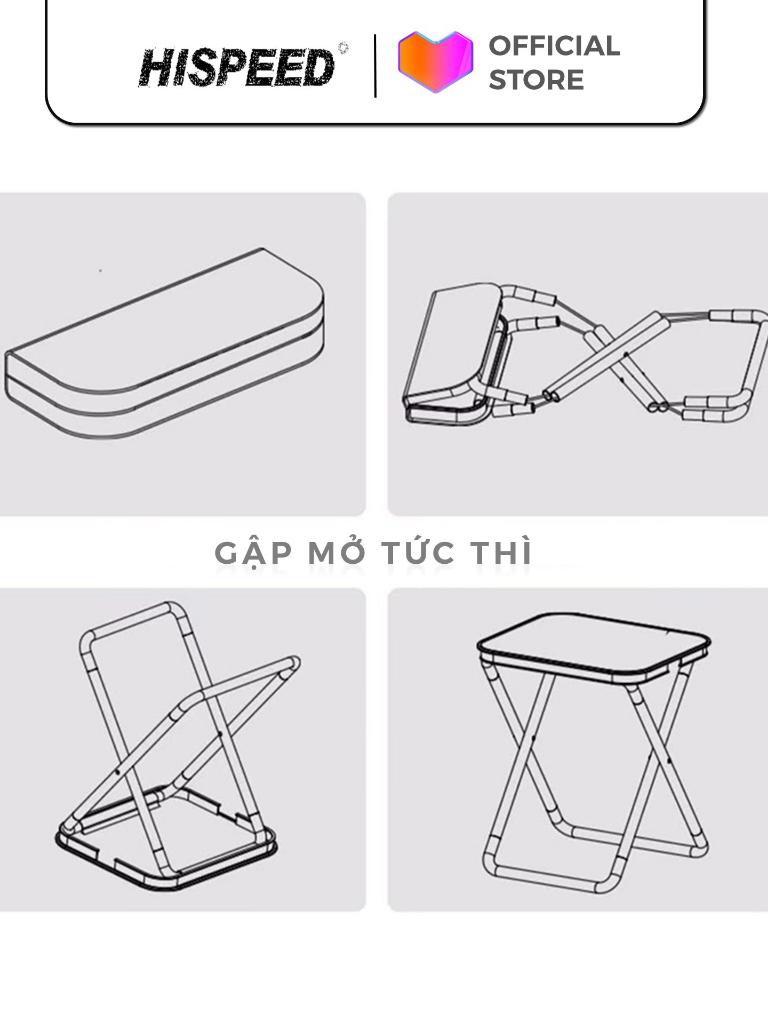 Ghế Câu mini Hộp bút Xếp gọn HISPEED Ghế Du lịch Cắm trại SIÊU gọn nhẹ để cốp xe nhôm 7075 dày dặn chất lượng cao | BigBuy360 - bigbuy360.vn