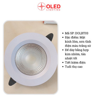 Đèn led âm trần mặt kính lõm, bóng led downlight 7w cho trần thạch cao ở phòng khách, phòng ngủ - bảo hành 2 NĂM