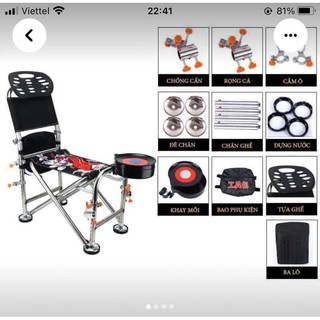 ghế cá chép đầy đủ phụ kiện