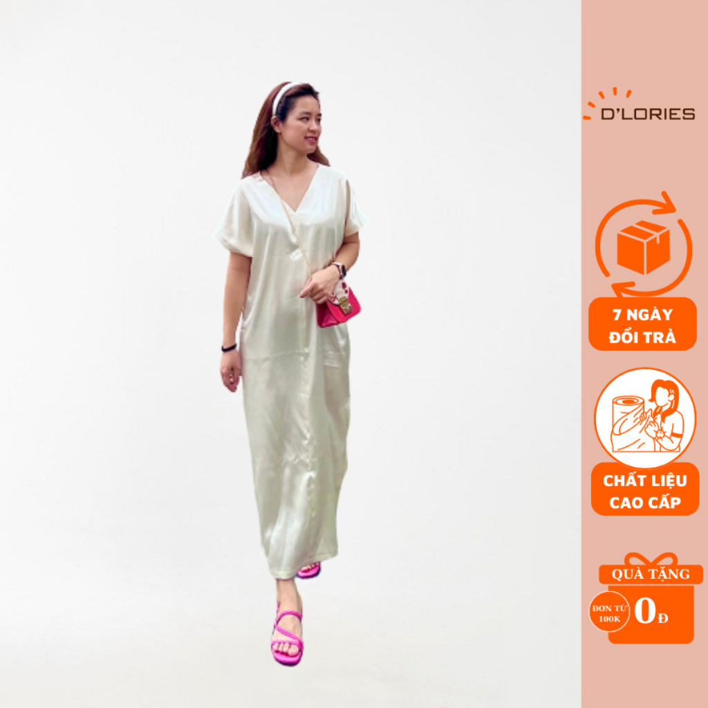 Đầm Suông Sang Chảnh Phi Lụa Cao Cấp ⭐️D’lories Official