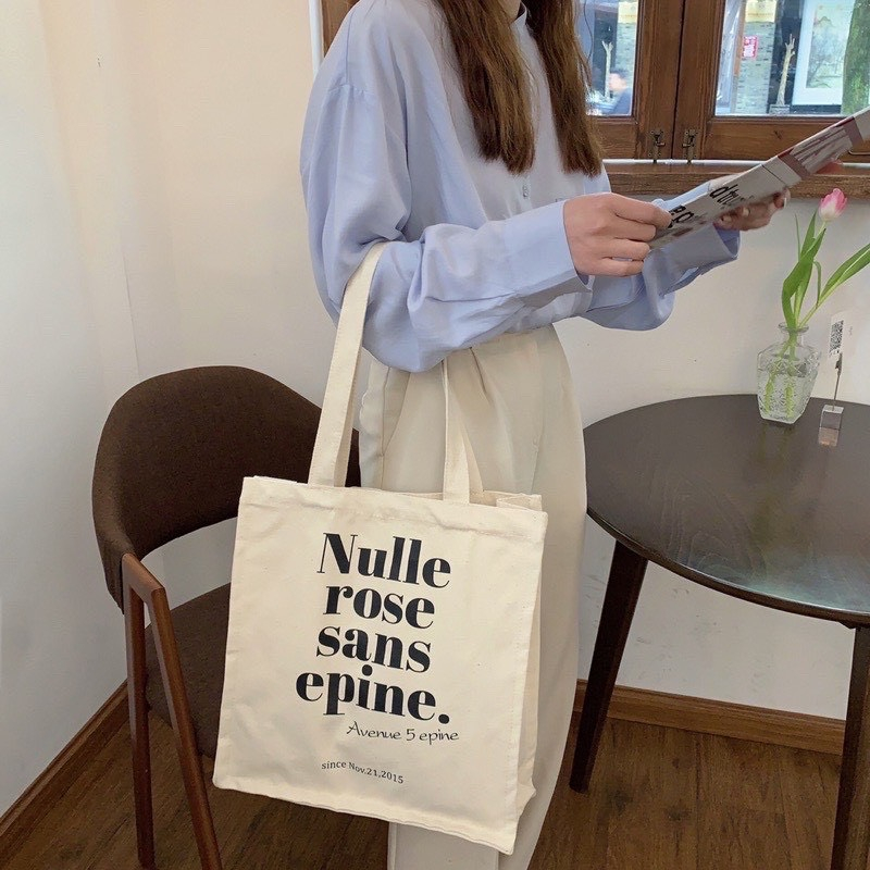 Bán Sỉ Túi Tote Vải Canvas Cao Cấp Đeo Vai Đi Học Đi Chơi Giá Rẻ thời Trang Unisex Đựng Vừa A3,A4 Tiện Lợi