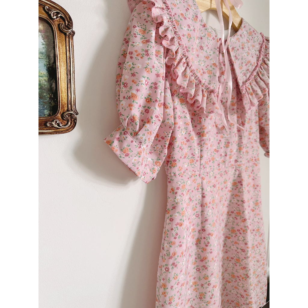 Đầm xoè tay phồng hoa nhí Sakura dress Gem Clothing SP000155