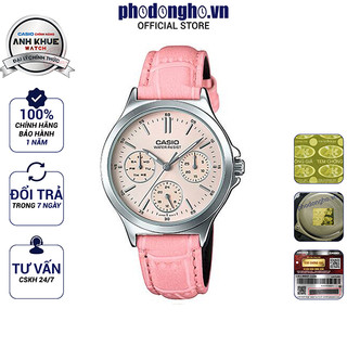 Đồng hồ nữ dây da casio anh khuê ltp-v300l-4audf