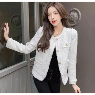 Áo dạ tweed 2 lớp cao cấp, Áo khoác dạ mẫu mới thời trang dành cho nữ siêu đẹp siêu sang hàng Quảng Châu loại 1