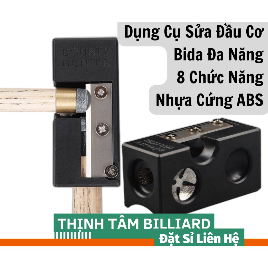 [THỊNH TÂM] Dụng Cụ Sửa Chữa Đầu Cơ Bida 8 Chức Năng, Gọt - Xăm Đầu Tẩy Bi-A 8in1 [Dụng Cụ Sửa Đầu Cơ 8in1 Nhựa ABS ]