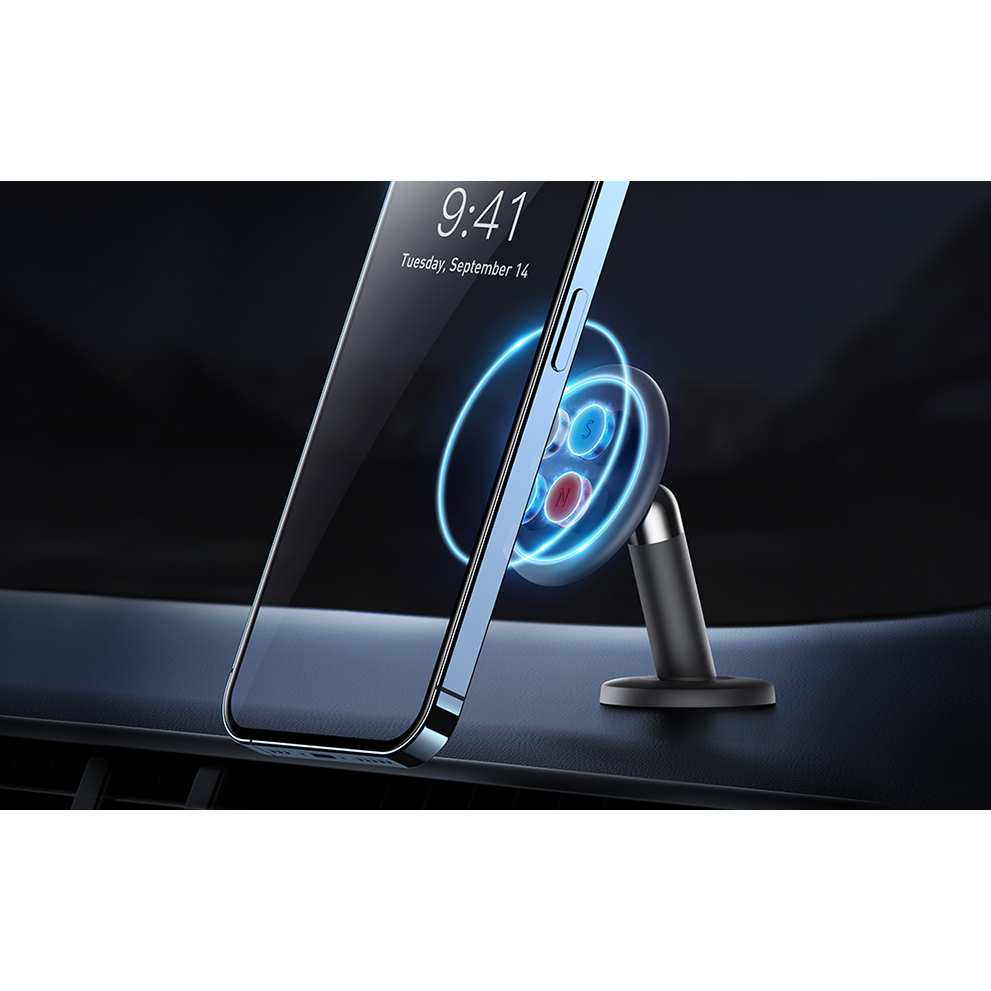 Giá Đỡ Điện Thoại Ô tô Hít Nam Châm Có Đế Dính Baseus C01 Magnetic Phone Holder Xoay 360 Độ , Gắn Taplo Hoặc Cửa Gió