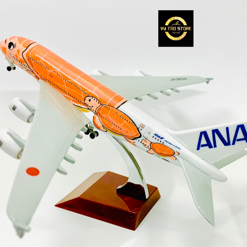 MÁY BAY MÔ HÌNH "AIRBUS A380 ANA 20CM" Flying Honu KIM LOẠI CAO CẤP LOẠI 1 CHUẨN ĐẸP