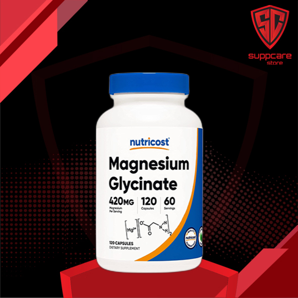 Magnesium Glycinate | Nutricost Magnesium Glycinate 420MG [120 - 240 Viên] | Hỗ Trợ Giấc Ngủ Xây Dựng Cơ Bắp Khỏe Mạnh