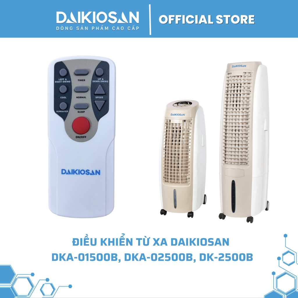 Điều khiển từ xa máy làm mát DAIKIOSAN DKA-01500B, DK-2500B, DKA-02500B Hàng Chính Hãng