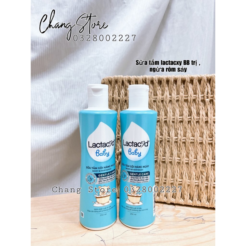 Sữa tắm gội ngừa rôm sảy Lactacyd Milky, Lactacyd Bb 250ml /500ml