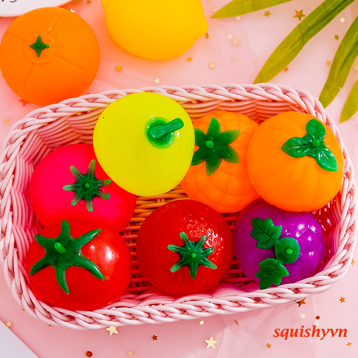 Squishy hoa quả trái cây thập cẩm đủ loại cam quýt mít cà chua xoài thanh long hồng