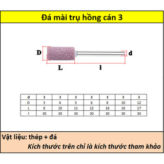 Đá mài trụ Calem cán D3