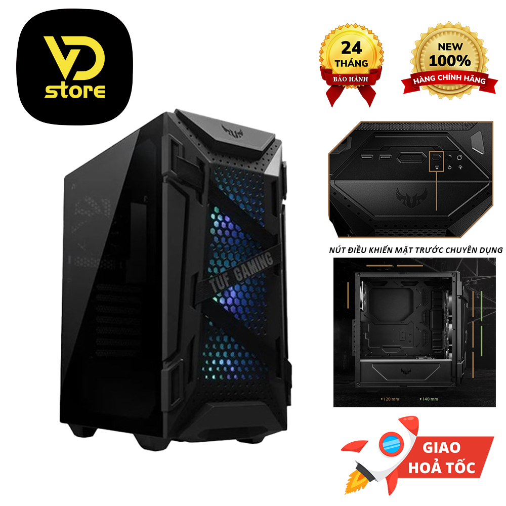 CASE ASUS TUF GAMING GT301 (MID TOWER/ MÀU ĐEN/ LED ARGB)