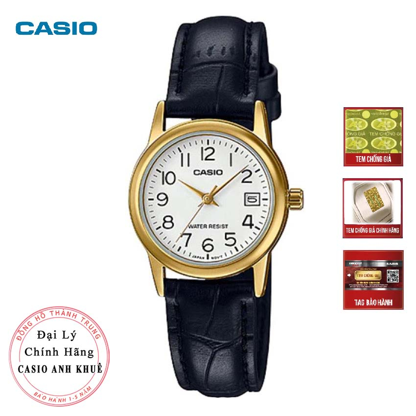 Đồng hồ nữ Casio LTP-V002GL-7B2UDF dây da