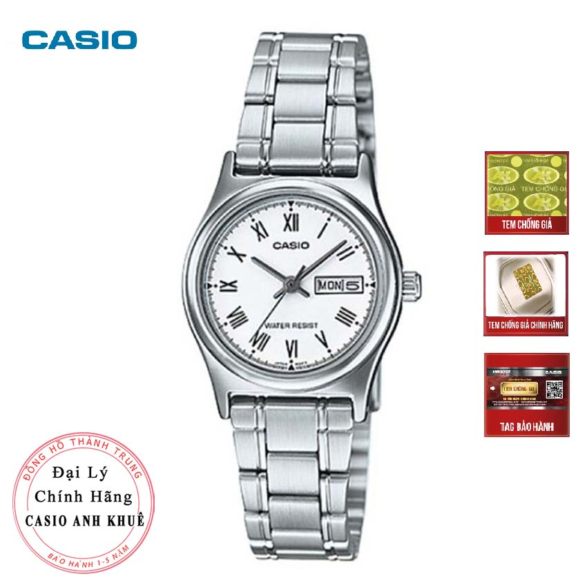 Đồng hồ nữ Casio LTP-V006D-7BUDF dây kim loại