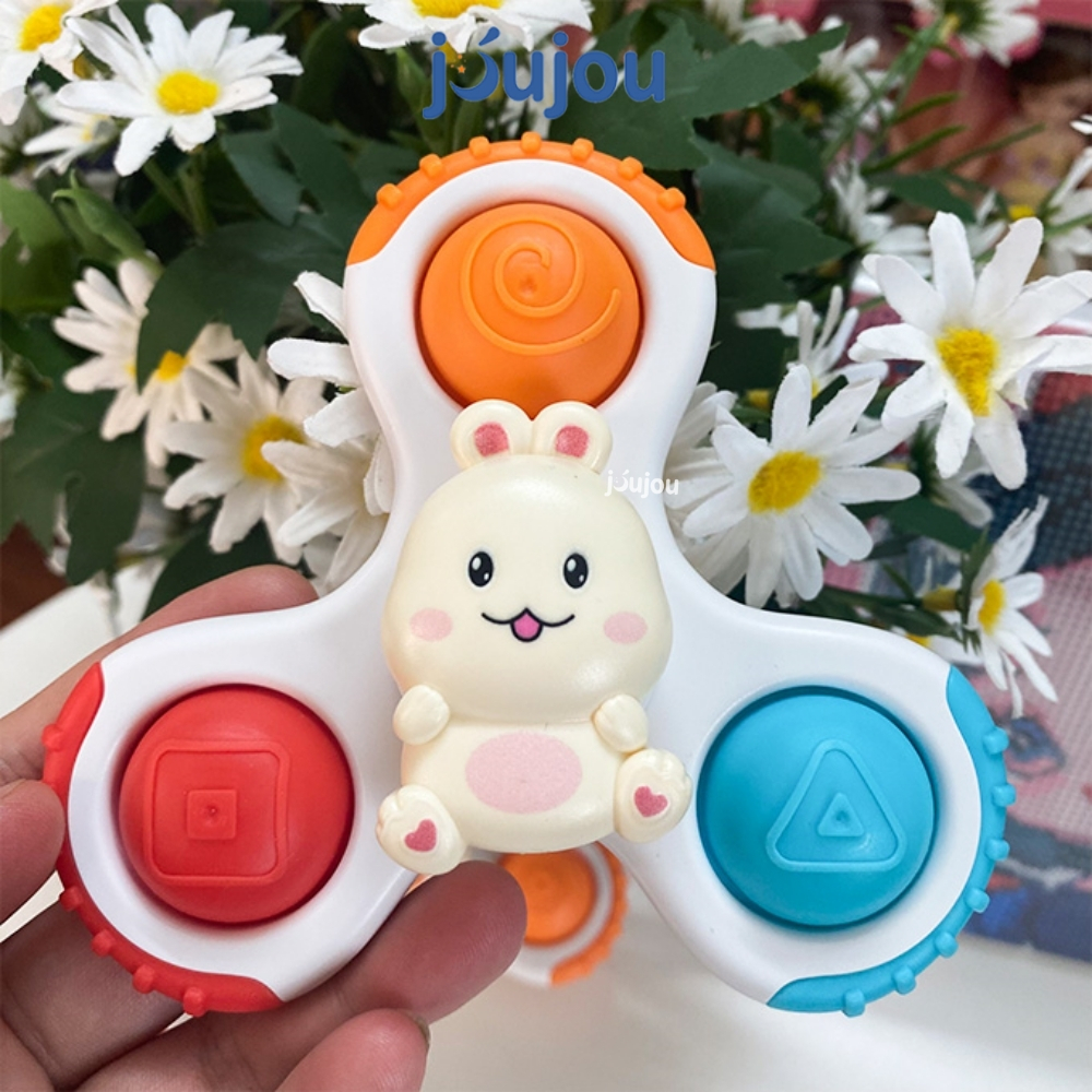 Đồ chơi con quay spinner con vật ngộ nghĩnh 3 trong 1 cao cấp JuJou Let's Play bộ 3 chiếc chất liệu nhựa cao cấp an toàn