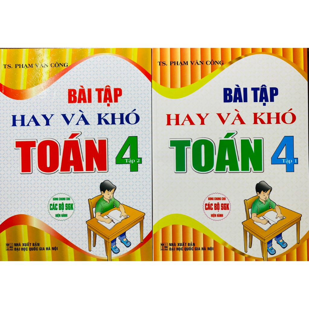 Sách - Bài tập hay và khó Toán 4 (tập 1+2)