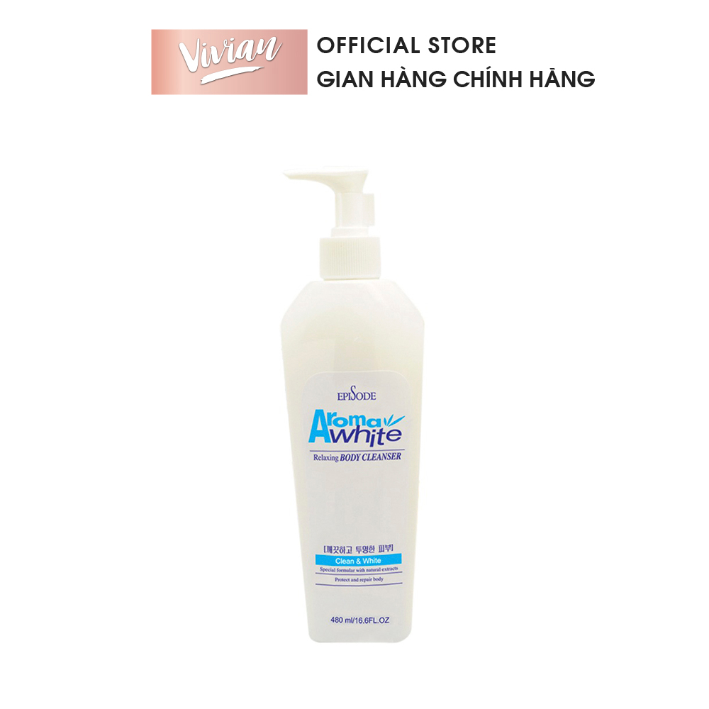 Sữa tắm trắng AROMA White body Cleanser 480ml (MP1187)