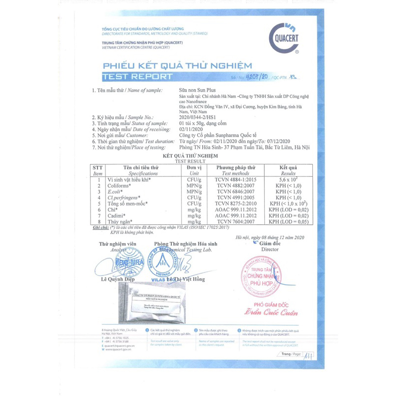 Men hữu cơ Sunplus