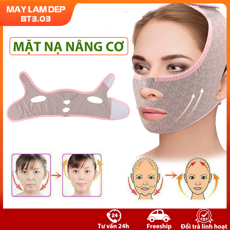 Mặt nạ vải nâng cơ tạo cằm V-line 3D, đai đeo sau phẫu thuật tạo hình, chống chảy xệ, làm thon gọn gương mặt hiệu quả