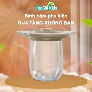 Bình hâm sữa thủy tinh chịu nhiệt TopGiaKids dung tích 650ml