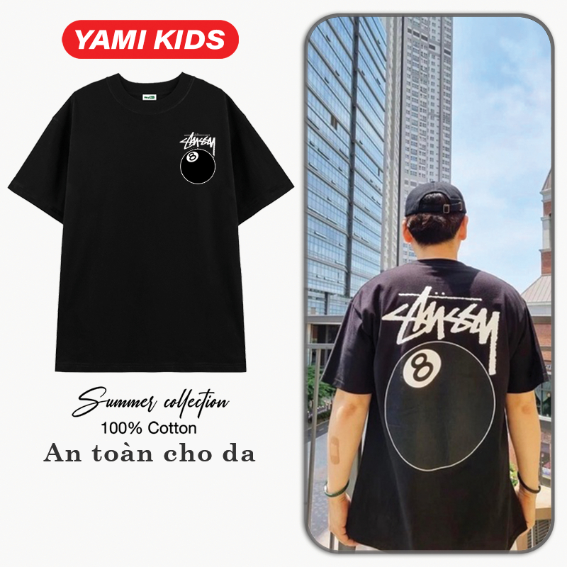 Áo phông BI-A số 8 cả nam và nữ-Áo thun cho nam và nữ chất liệu cotton thoáng mát-Yamikids