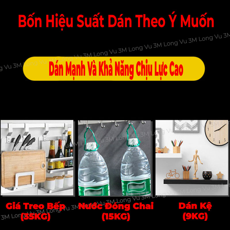 Băng keo 2 mặt 3M VHB 4991 băng keo siêu dính dán camera hành trình, chống thấm, không để lại vết keo - 3M Long Vu