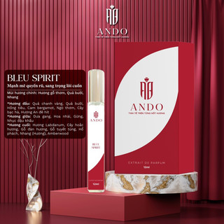 Tinh dầu nước hoa dạng xịt ando blue spirit 12ml, nam tính, lịch lãm, bí ẩn