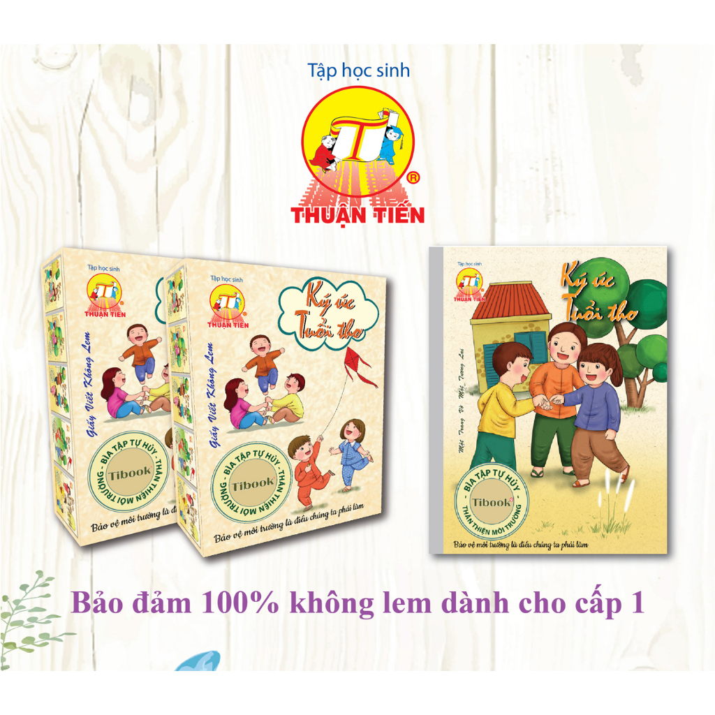 Tập 96 trang Ký Ức Tuổi Thơ Thuận Tiến (10 quyển/hộp )-4 ô ly vuông-120gsm