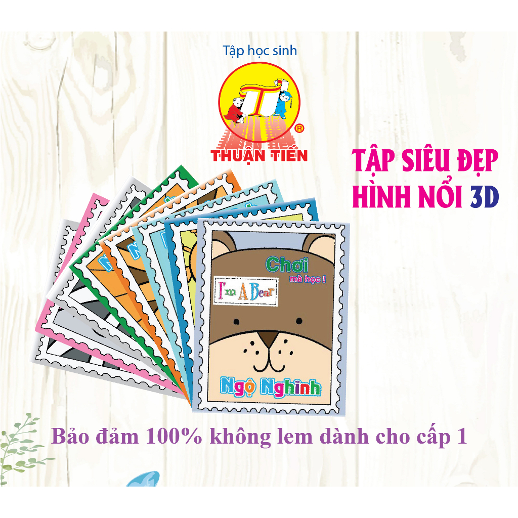 Tập 96 trang Ngộ Nghĩnh Thuận Tiến (5 quyển/ lốc)-4 ô ly vuông-120gsm