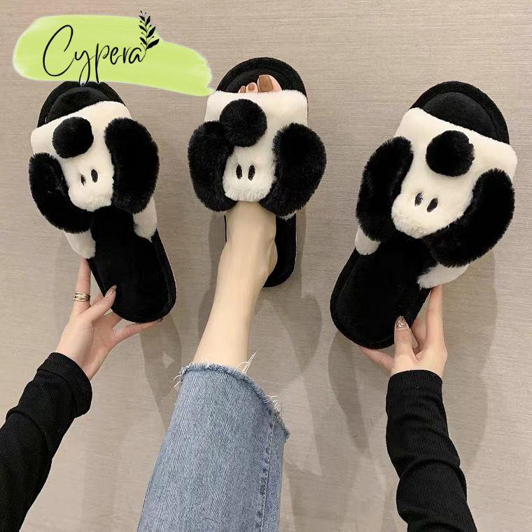 Dép Cặp Nam Nữ Đi Trong Nhà Quai Ngang Chống Trơn Trượt Hình Cún Con Đáng Yêu - D157 - D40