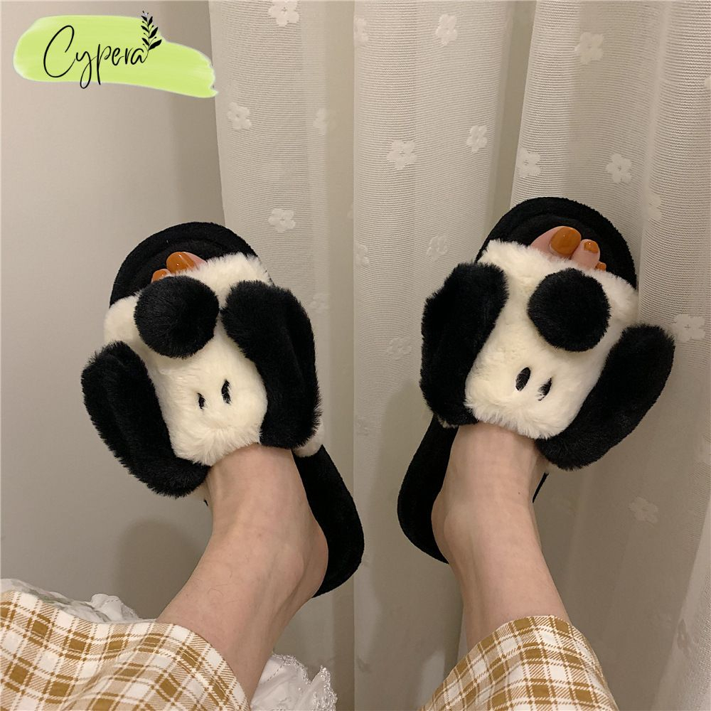 Dép Cặp Nam Nữ Đi Trong Nhà Quai Ngang Chống Trơn Trượt Hình Cún Con Đáng Yêu - D157 - D40