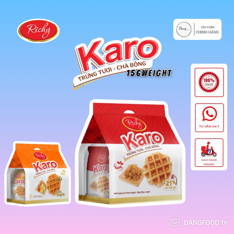 Bánh KARO Vị Gà - Hãng Richy Túi 6 Bịt