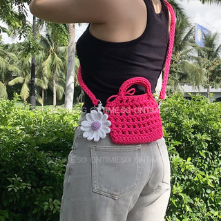 Túi lưới đeo chéo đi biển( handmade)