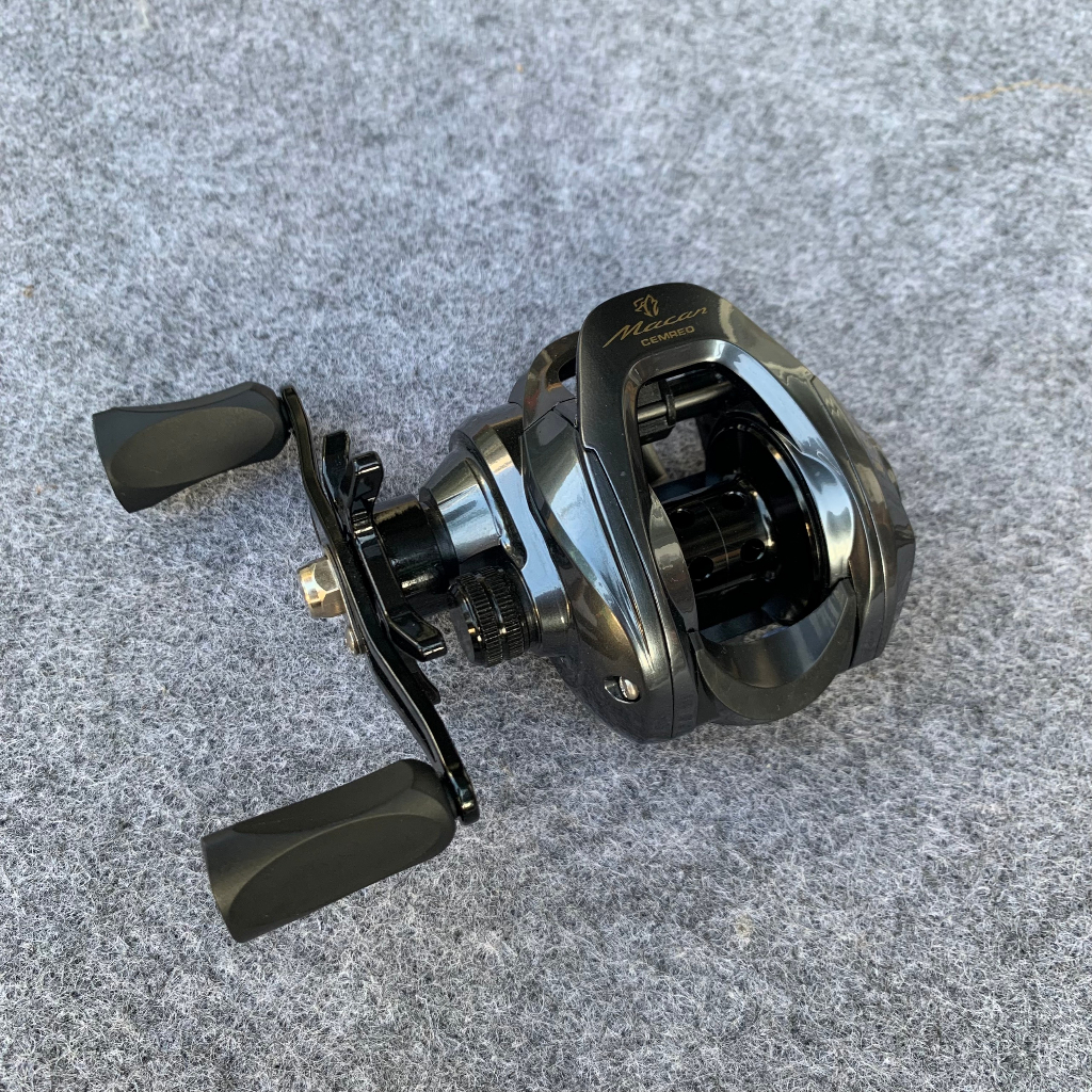 Combo cần lure máy ngang cần bọ cạp red seorpion 2m1 kết hợp máy ngang cermeo tay trái tặng cuộn dây dù pe