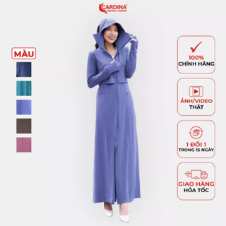 Áo Chống Nắng Toàn Thân CARDINA cao cấp PHIÊN BẢN THỜI TRANG 2 TẦNG THÔNG HƠI Dáng Dài Liền Thân 3BC01