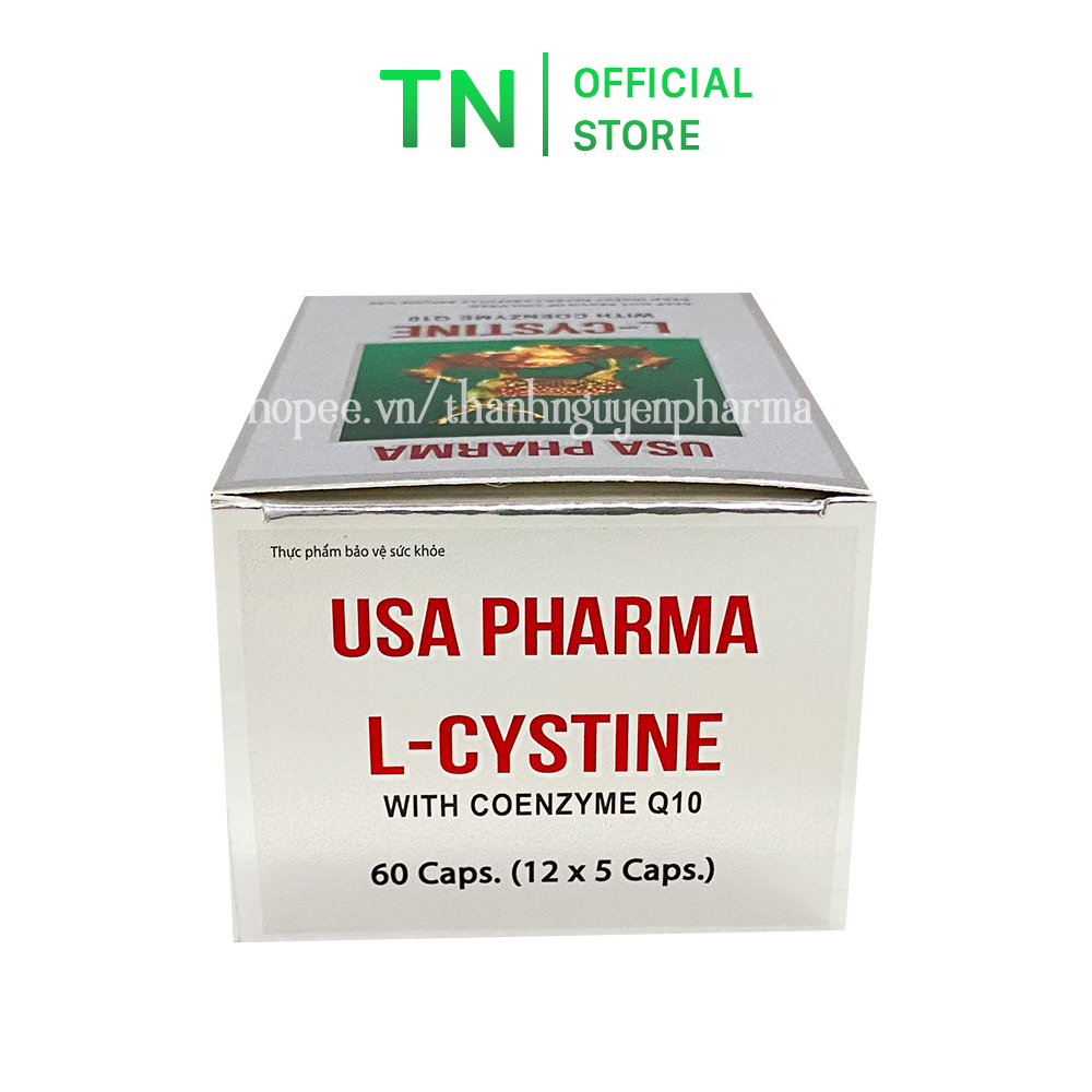 Viên uống L Cystine 500mg Coenzyme Q10 giúp da sáng mịn, giảm rụng tóc - Hộp 60 viên