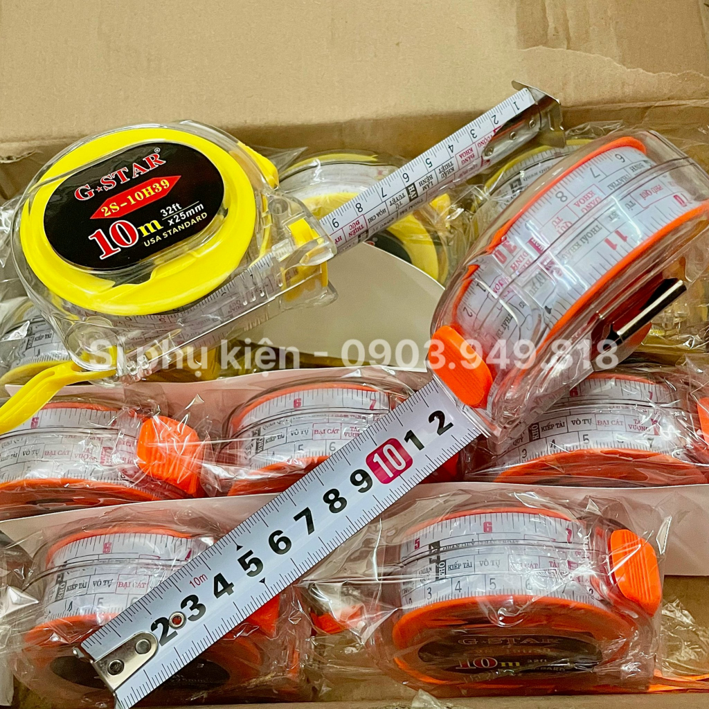 Thước kéo hai mặt vỏ trong 5M, 10M bảng lớn hiệu Gstar