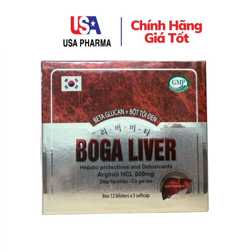 Viên Uống Bổ Gan BOGA LIVER mát gan lợi mật tăng cường chức năng gan - Hộp 60 viên