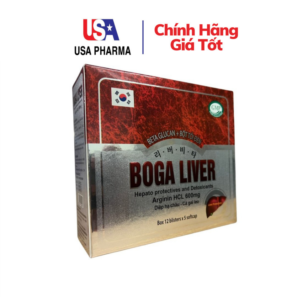 Viên Uống Bổ Gan BOGA LIVER mát gan lợi mật tăng cường chức năng gan - Hộp 60 viên