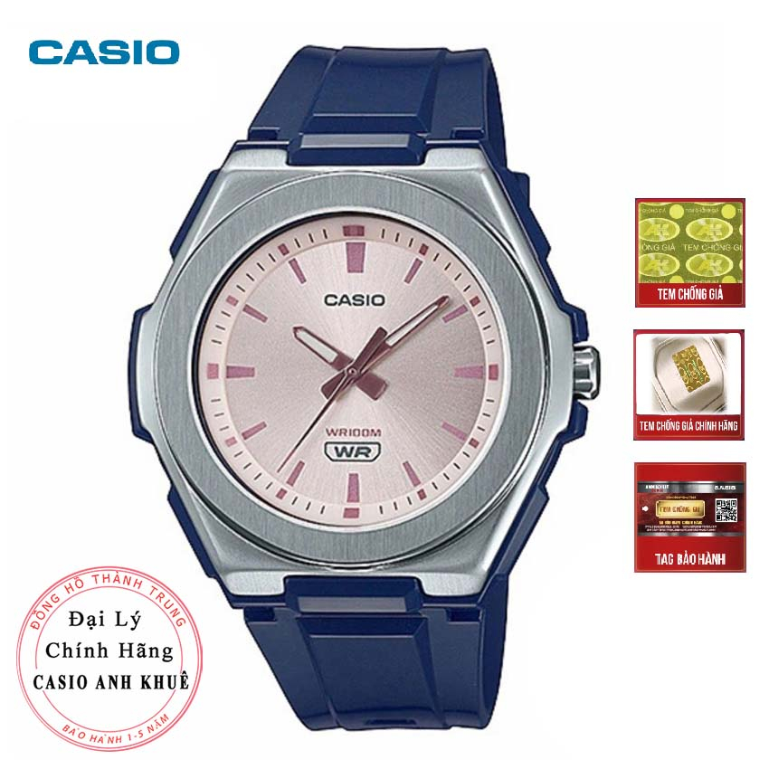 Đồng Hồ Nữ Casio LWA-300H-2EVDF viền kim loại cỡ mặt 42mm