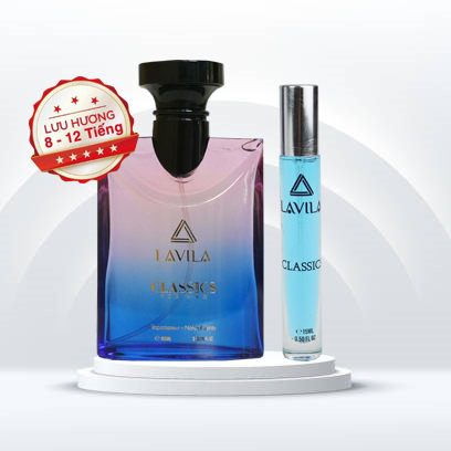 Nước hoa nam mini LAVILA Classics cao cấp hương thơm chuẩn pháp lưu hương 8 đến 12 giờ 15ml