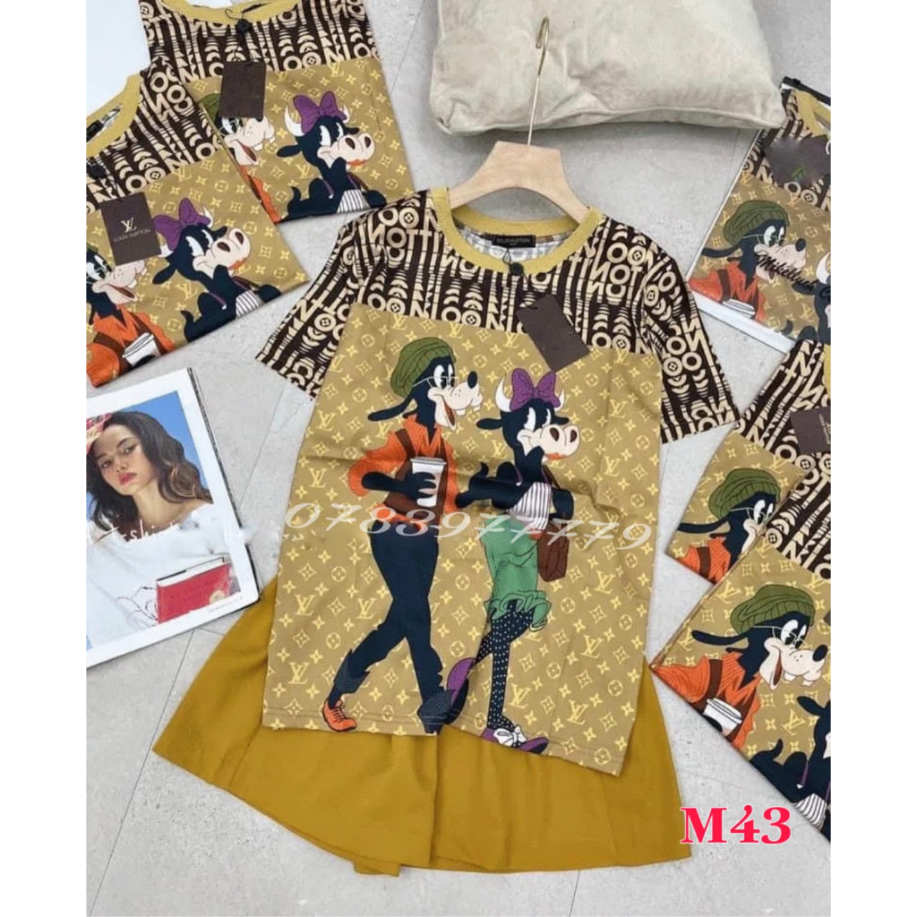 Bộ mặc nhà nữ mùa hè vải lụa tơ mềm mát thoáng