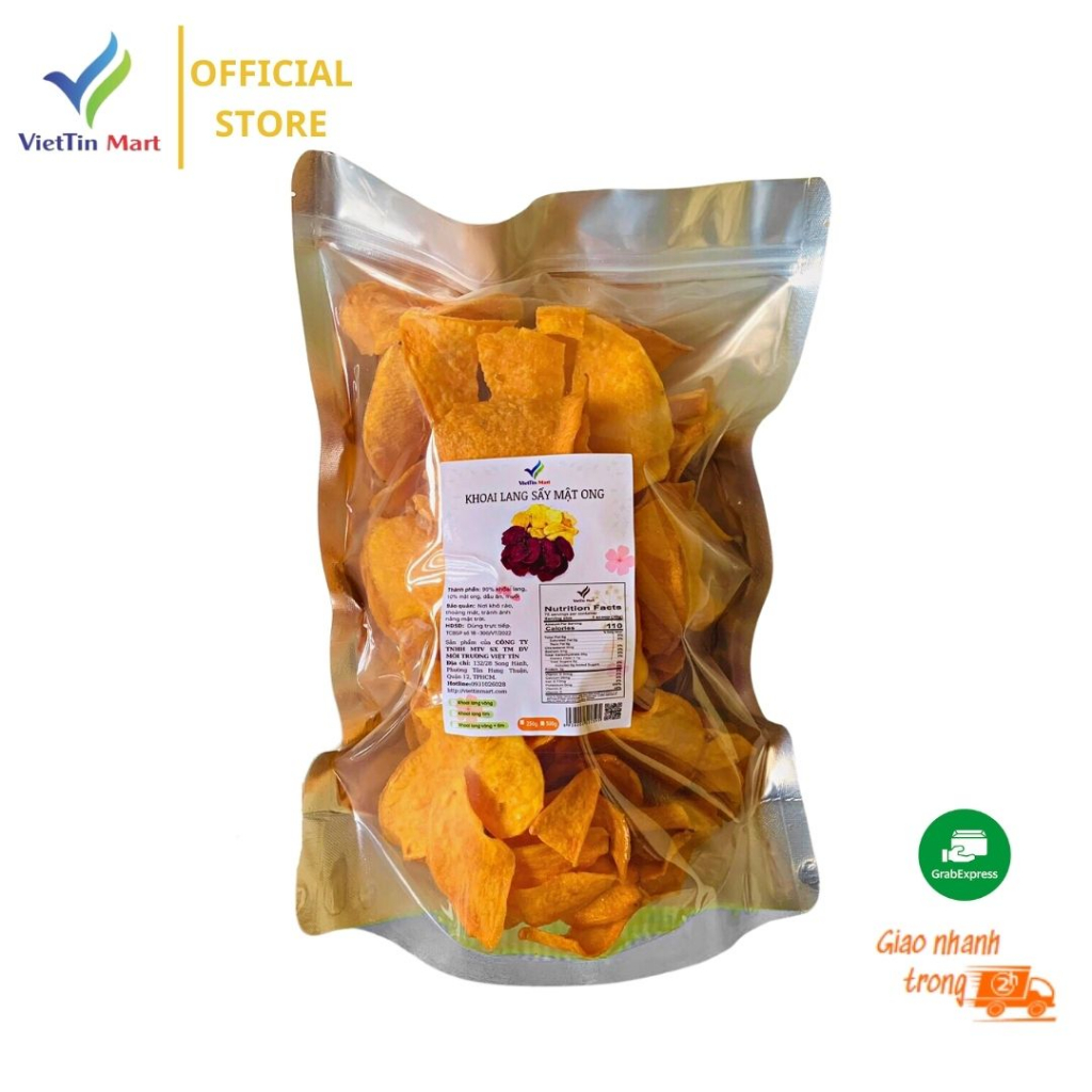 Khoai Lang Vàng Sấy Tẩm Mật Ong Viettin Mart 500G