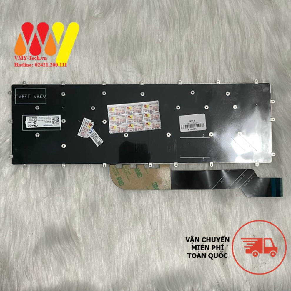 Bàn Phím Laptop Dell Inspiron 15 5565 5567 5570 5575 7566 7567 Vostro 5568 7570 7580 Model P65F Hàng ZIn Có LED