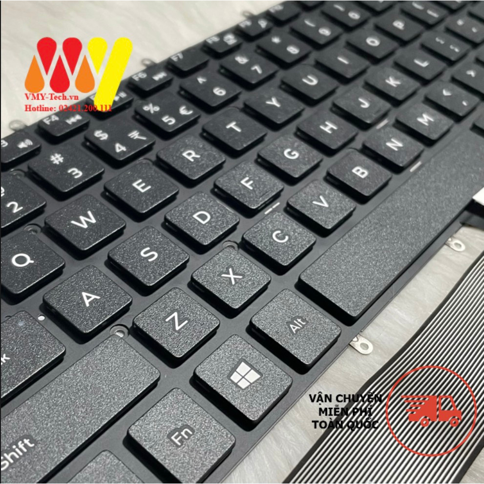 Bàn Phím Laptop Dell Inspiron 15 5565 5567 5570 5575 7566 7567 Vostro 5568 7570 7580 Model P65F Hàng ZIn Có LED