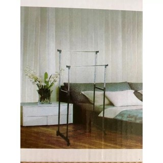 Cây phơi đồ 2 tầng inox có bánh xe