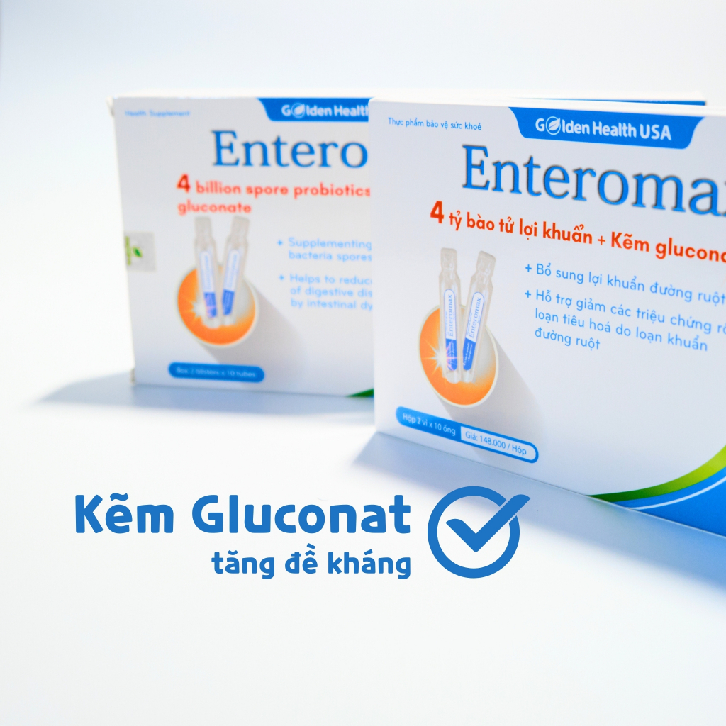 Men vi sinh Enteromax dành cho bé, 4 tỷ lợi khuẩn