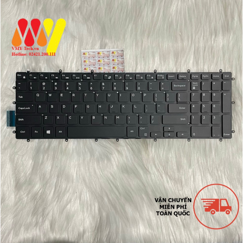Bàn Phím Laptop Dell Inspiron 15 5565 5567 5570 5575 7566 7567 Vostro 5568 7570 7580 Model P65F Hàng ZIn Có LED
